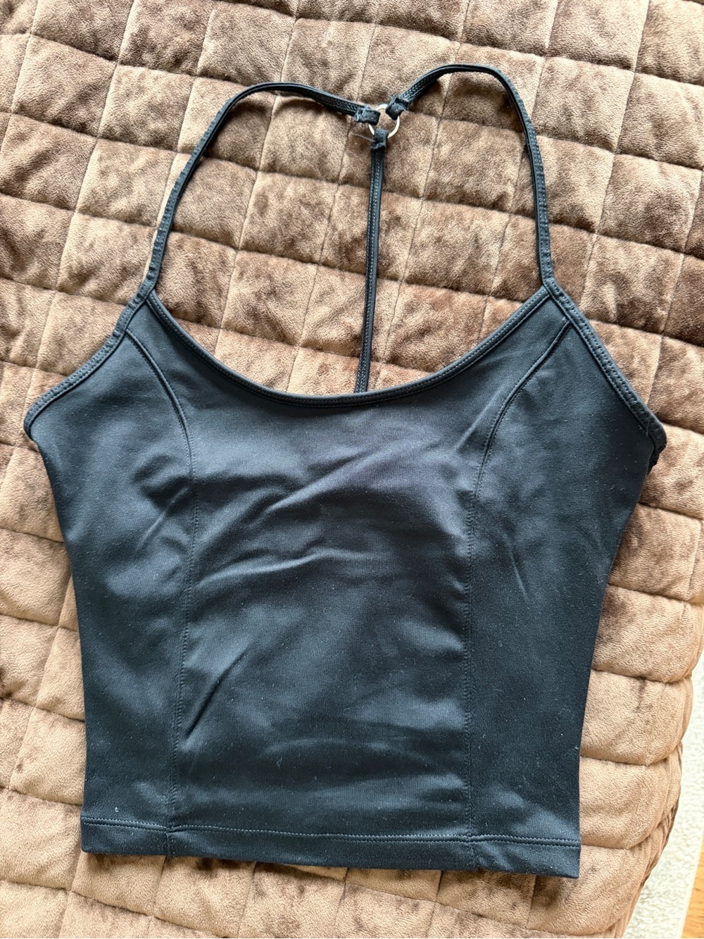 NWOT Victoria's Secret Black Strappy Crop Tank